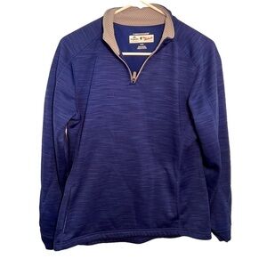 Majestic MLB Therma Base Quarter Zip Pullover Blue